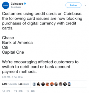 coinbase blocked card